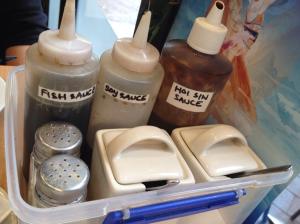 sauce and chilli condiments basket