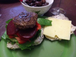 a fine burger made with love at home