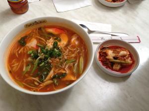 ramen combo with kimchi